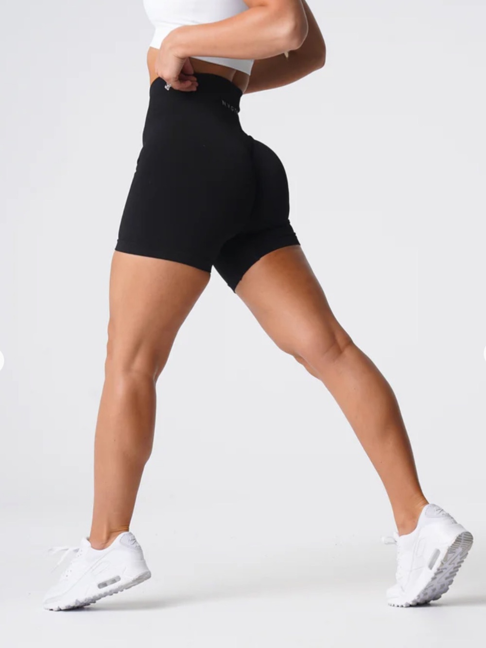 Never Worn NVGTN Black Solid Seamless Shorts Size S